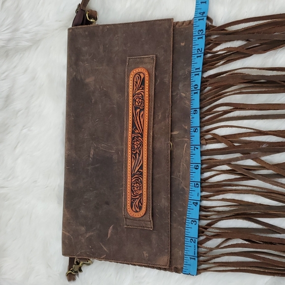 American Darling leather suede crossbody purse bag - Picture 8 of 10